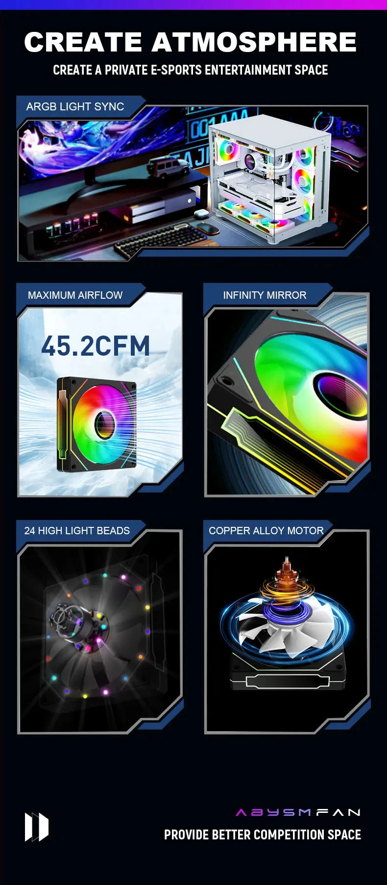 UF-1 Prism 4 Pro ARGB 12cm Cooling Fan