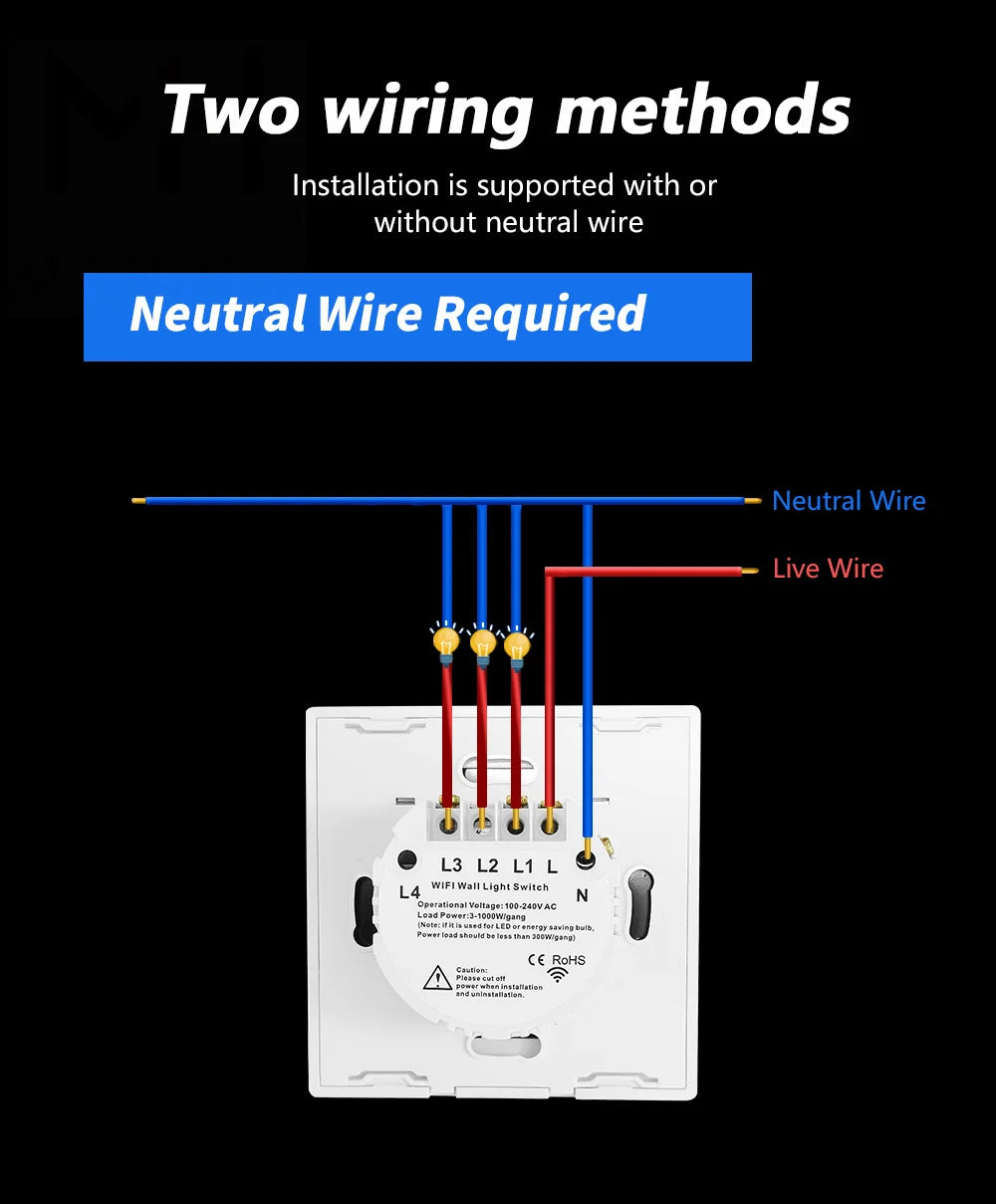 Tuya WiFi Touch Light Switch