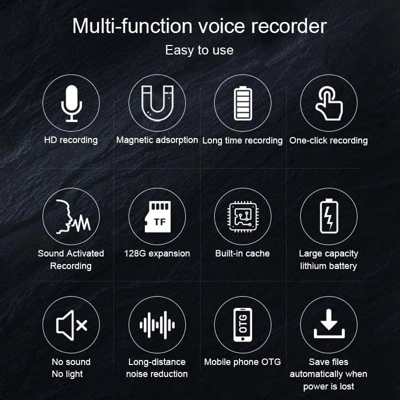 Mini 500-Hour Voice Activated Recorder