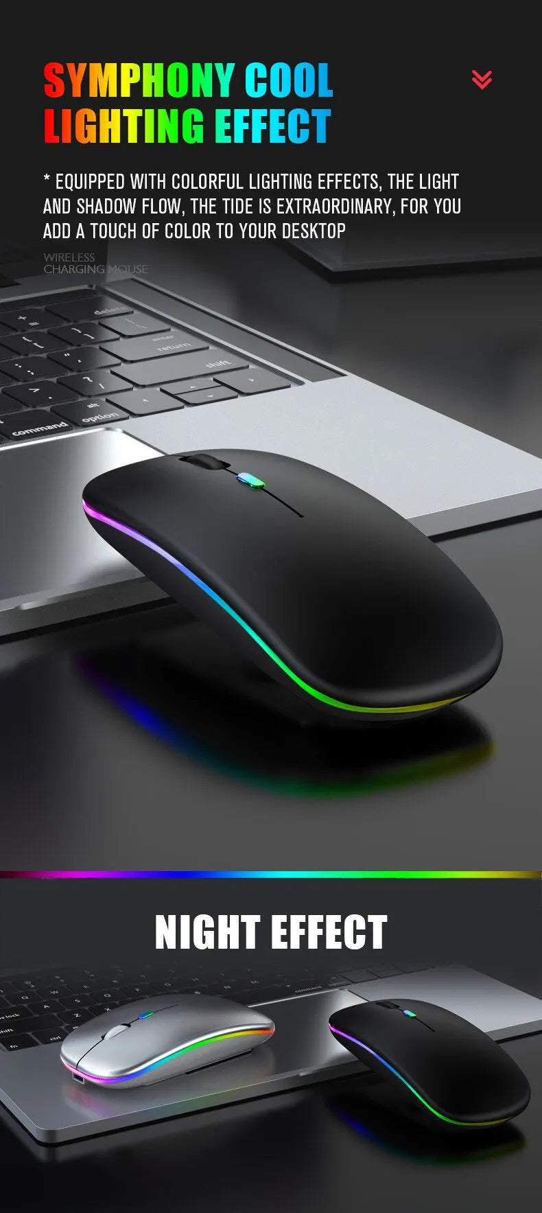 2.4G Wireless Bluetooth Luminous Mouse – Portable USB