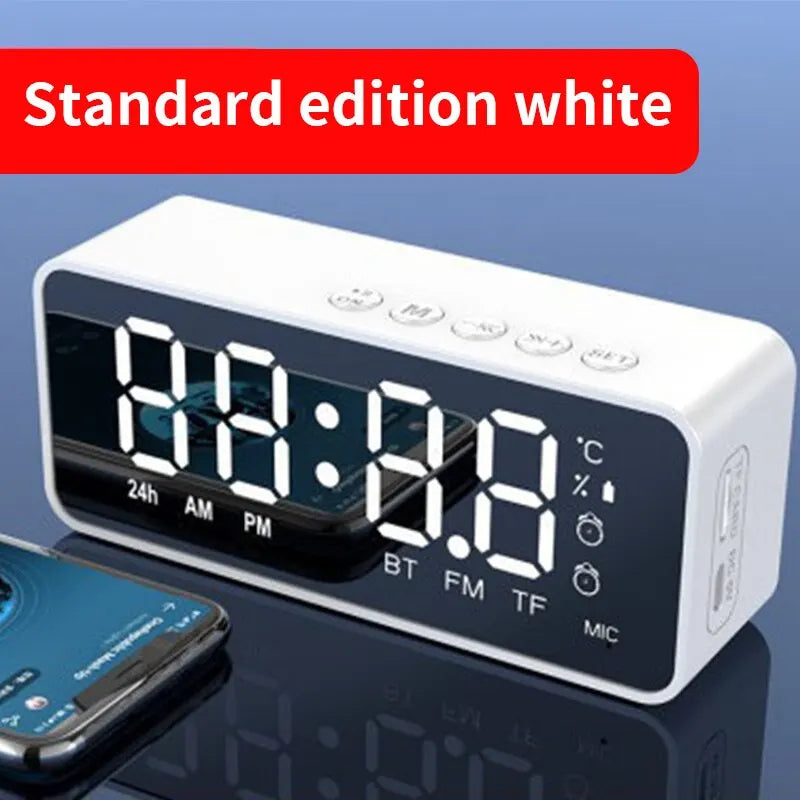Mini Wireless Bluetooth Speaker with Alarm Clock & Voice Broadcast