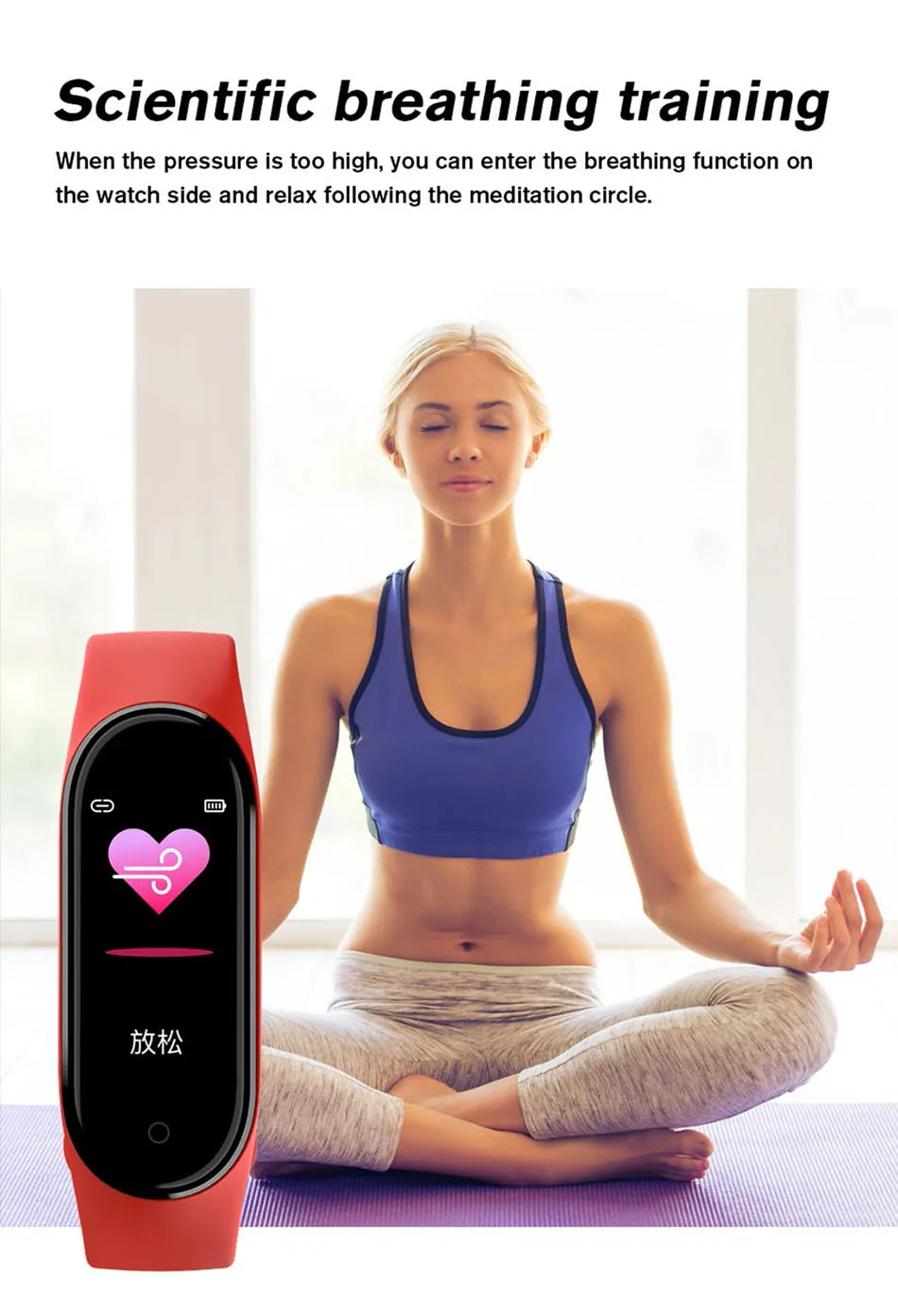 M6 Smartwatch Fitness Tracker with Heart Rate & Blood Pressure Monitor