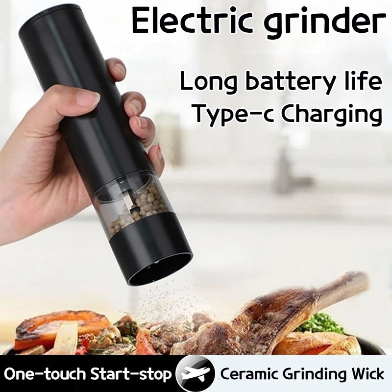 Electric Pepper & Salt Grinder with USB Charging
