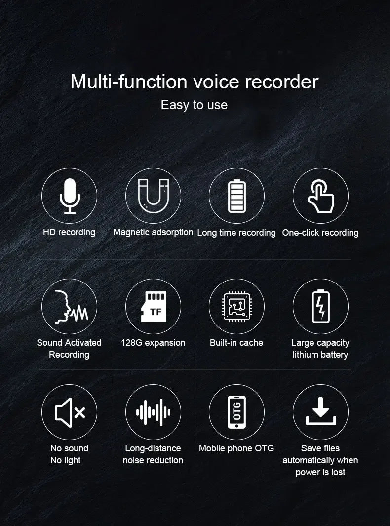 Mini 500-Hour Voice Activated Recorder