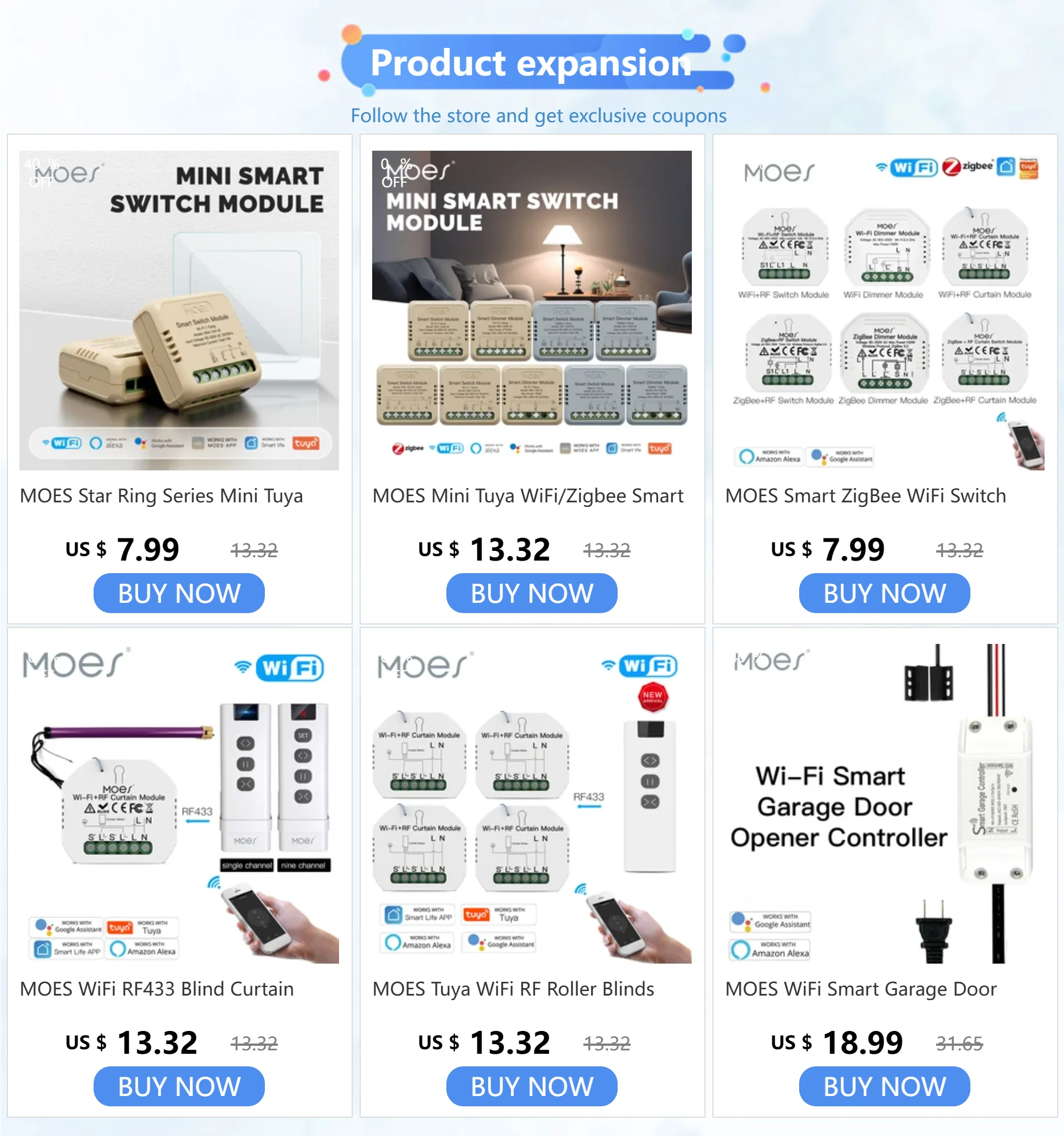 Mini Tuya WiFi/Zigbee Smart Dimmer Module