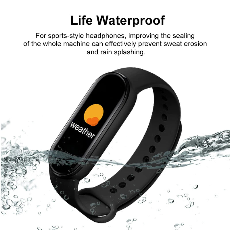 M6 Smartwatch Fitness Tracker with Heart Rate & Blood Pressure Monitor