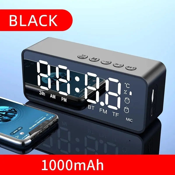 Mini Wireless Bluetooth Speaker with Alarm Clock & Voice Broadcast